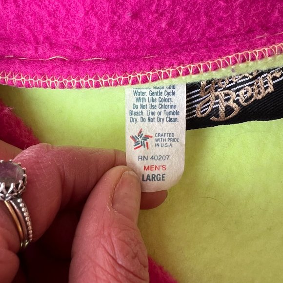 Golden Bear 80's Pullover Neon Day Glow - Picture 2 of 2